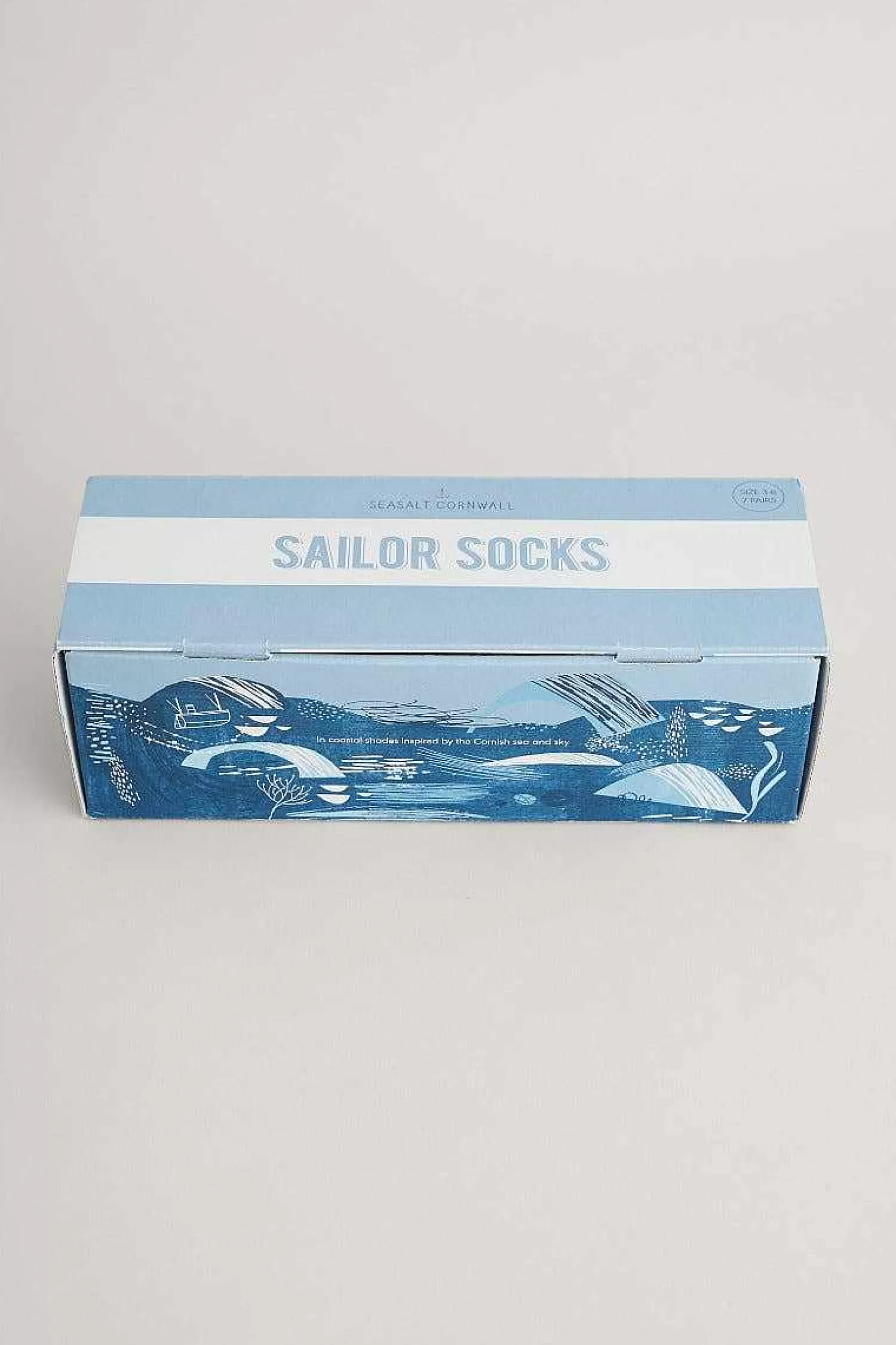 Women Seasalt Cornwall Box Of 7 Women'S Blueprint Socks