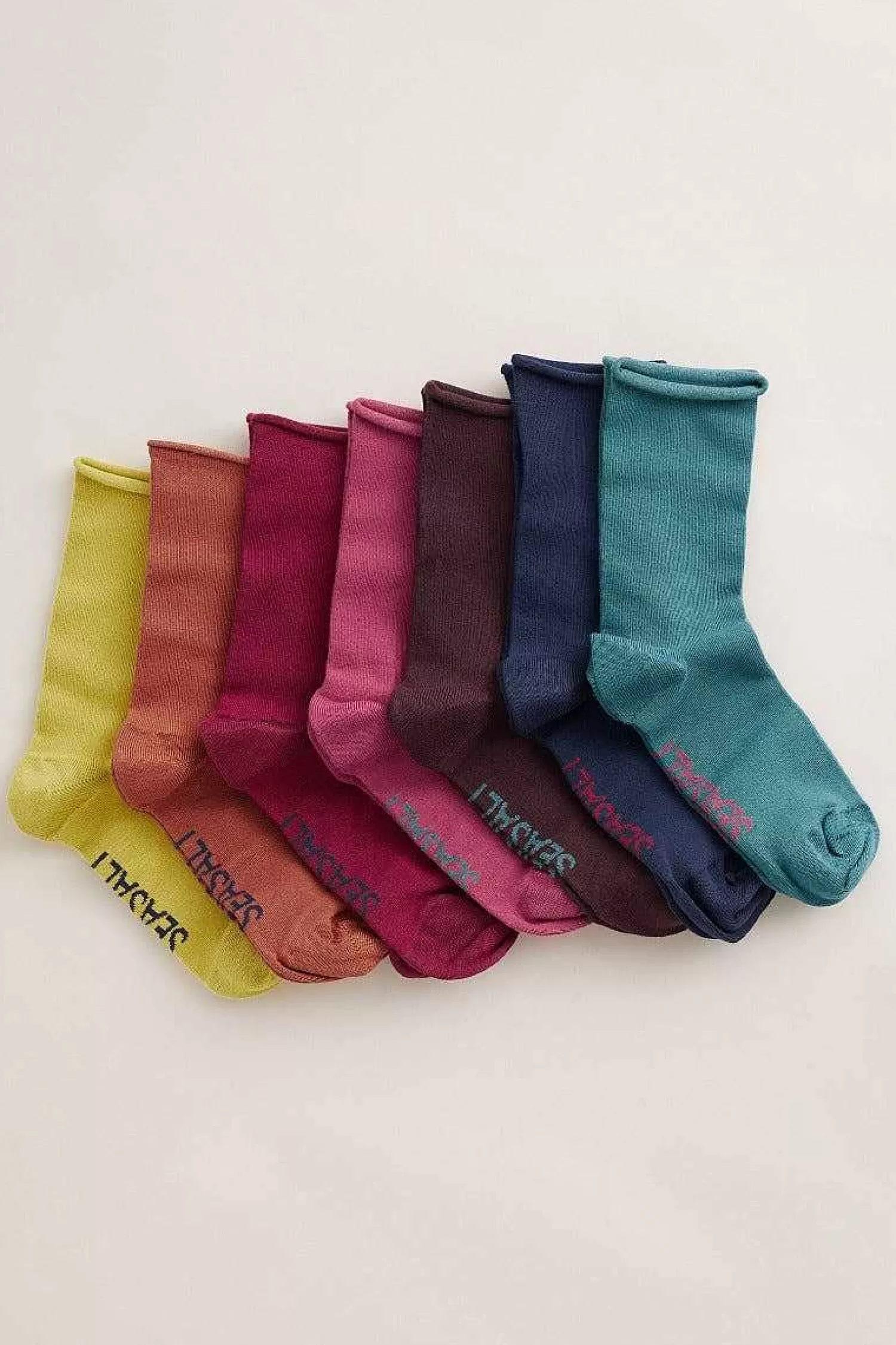Women Seasalt Cornwall Box Of 7 Women'S Lightweight Sailor Socks
