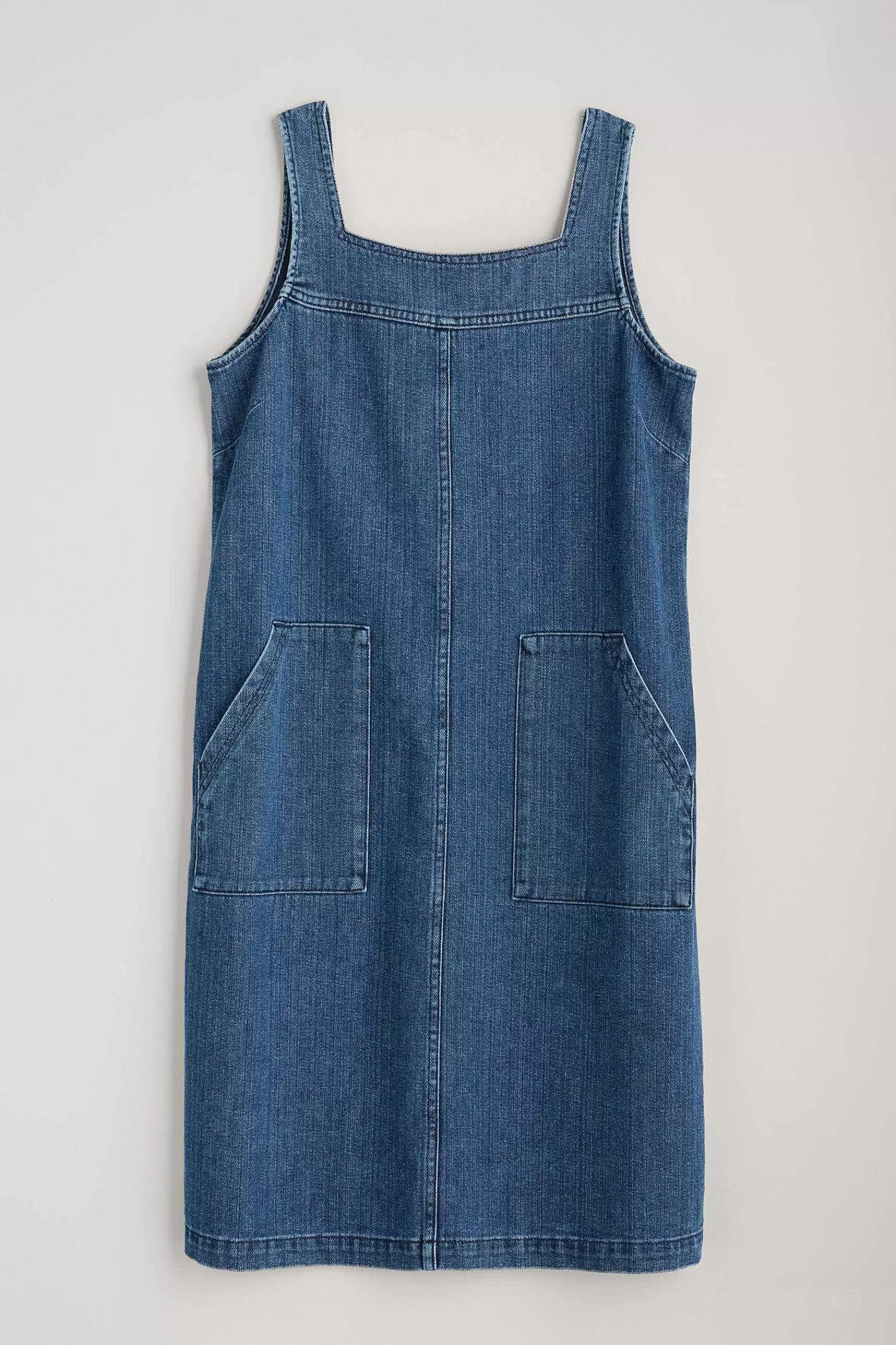 Women Seasalt Cornwall Calican Denim Pinafore Dress
