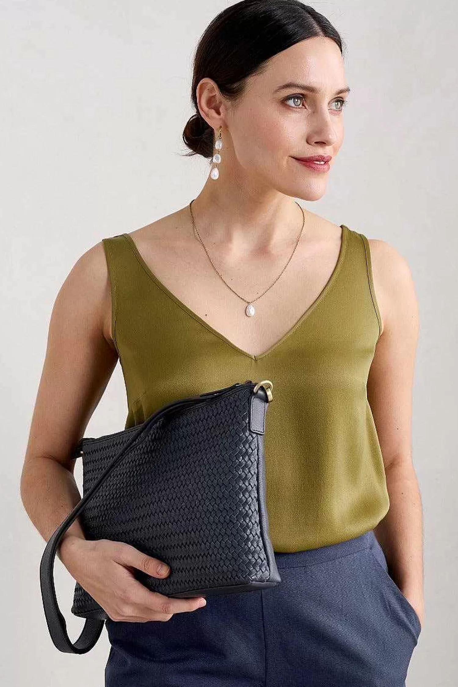 Women Seasalt Cornwall Cornelly Woven Leather Bag