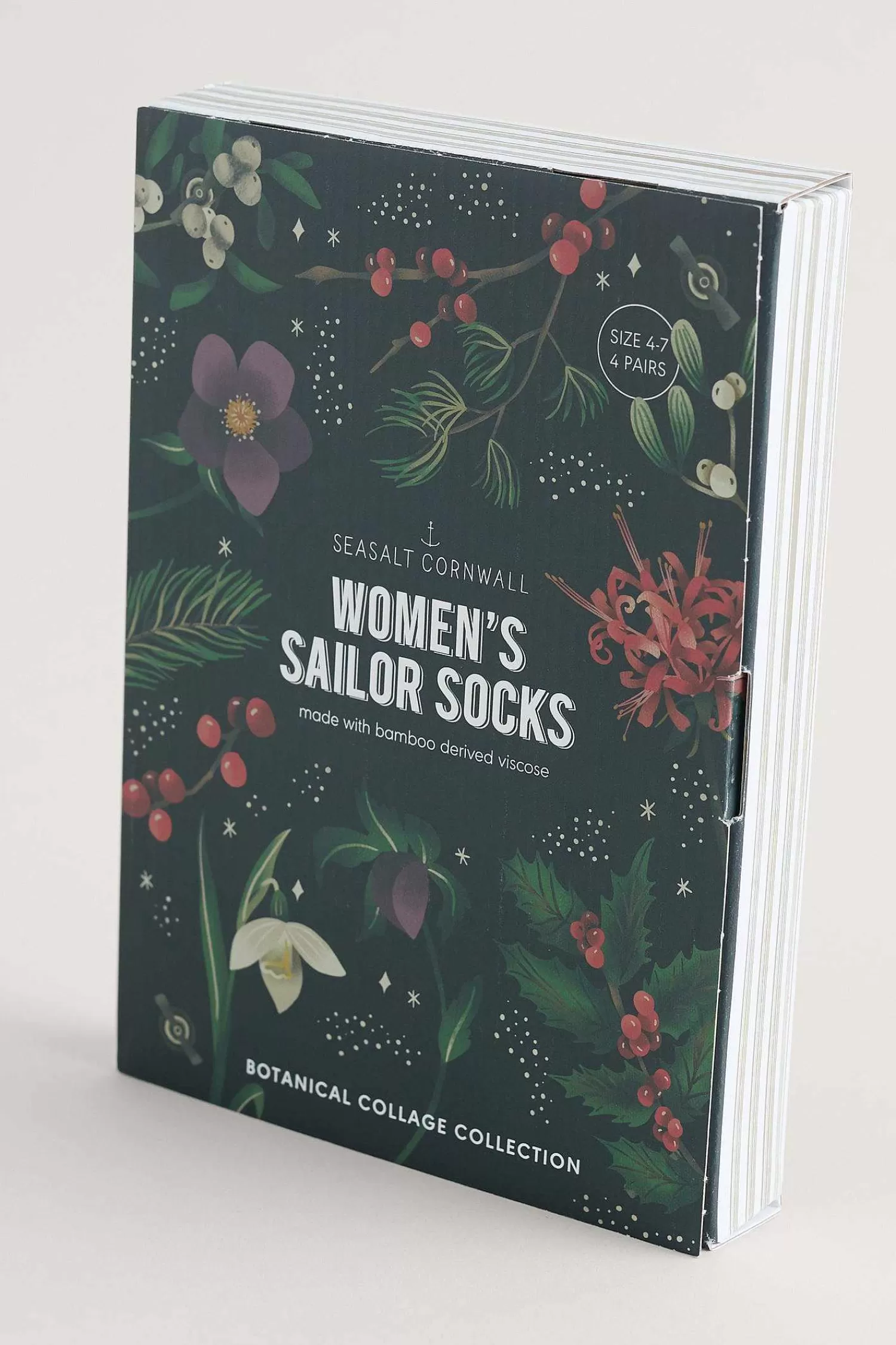 Women Seasalt Cornwall Gift Box Of 4 Women'S Sailor Socks