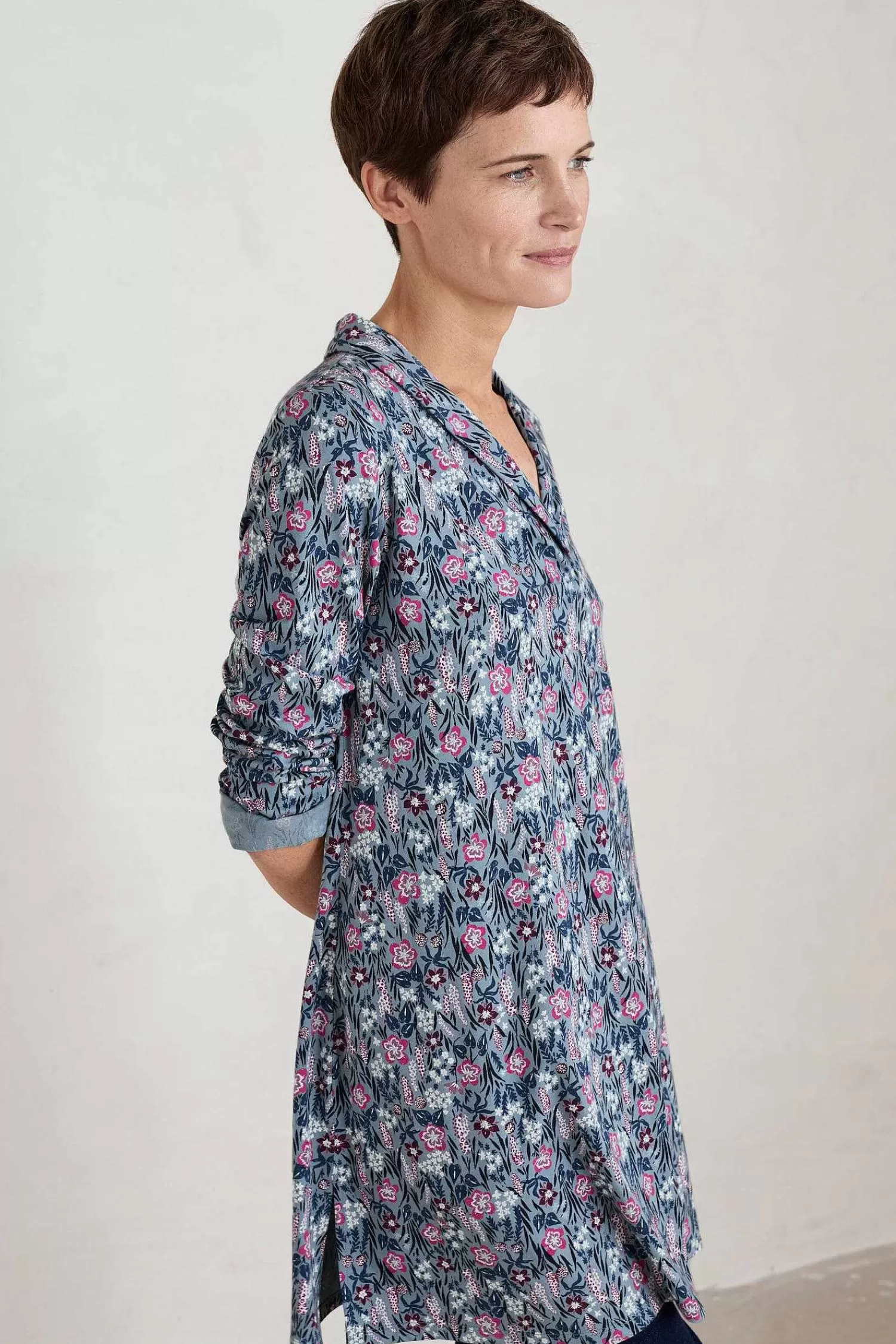 Women Seasalt Cornwall Long Sight Jersey Tunic