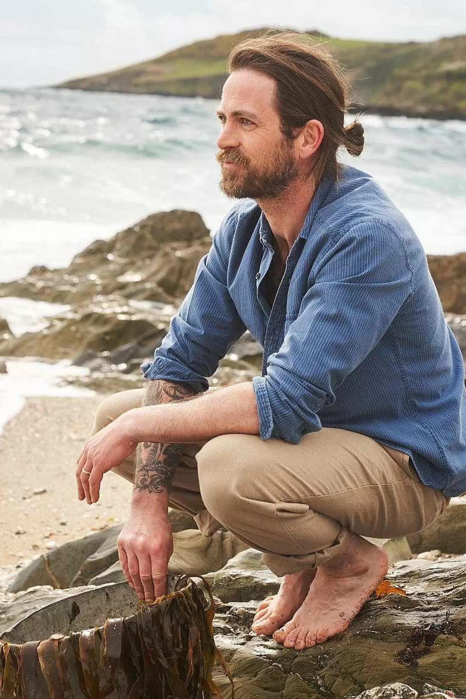 Men Seasalt Cornwall Men'S Ayre Organic Cotton Shirt