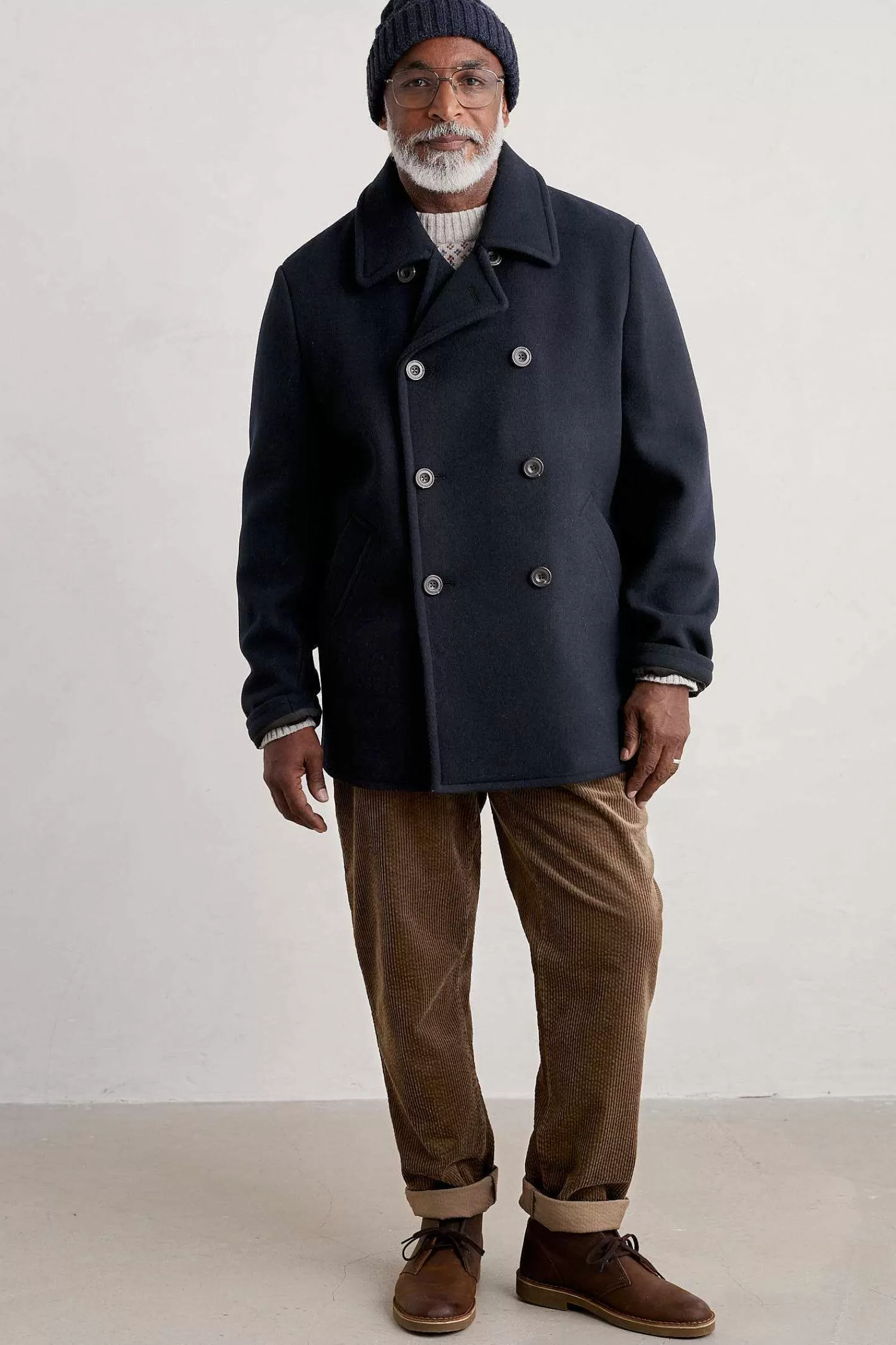 Men Seasalt Cornwall Men'S Channel Wool Blend Coat
