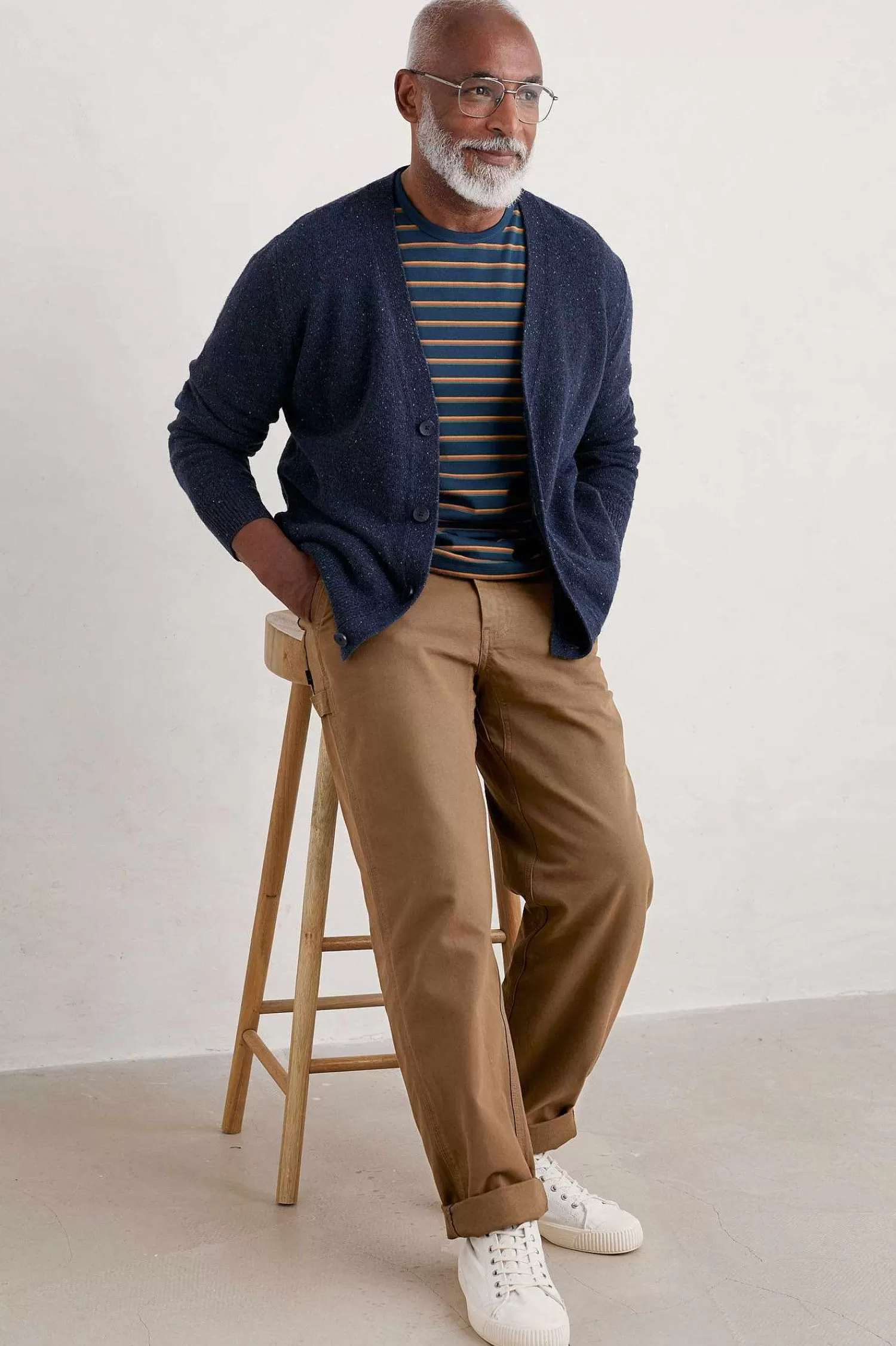 Men Seasalt Cornwall Men'S Cleer Lambswool Blend Cardigan