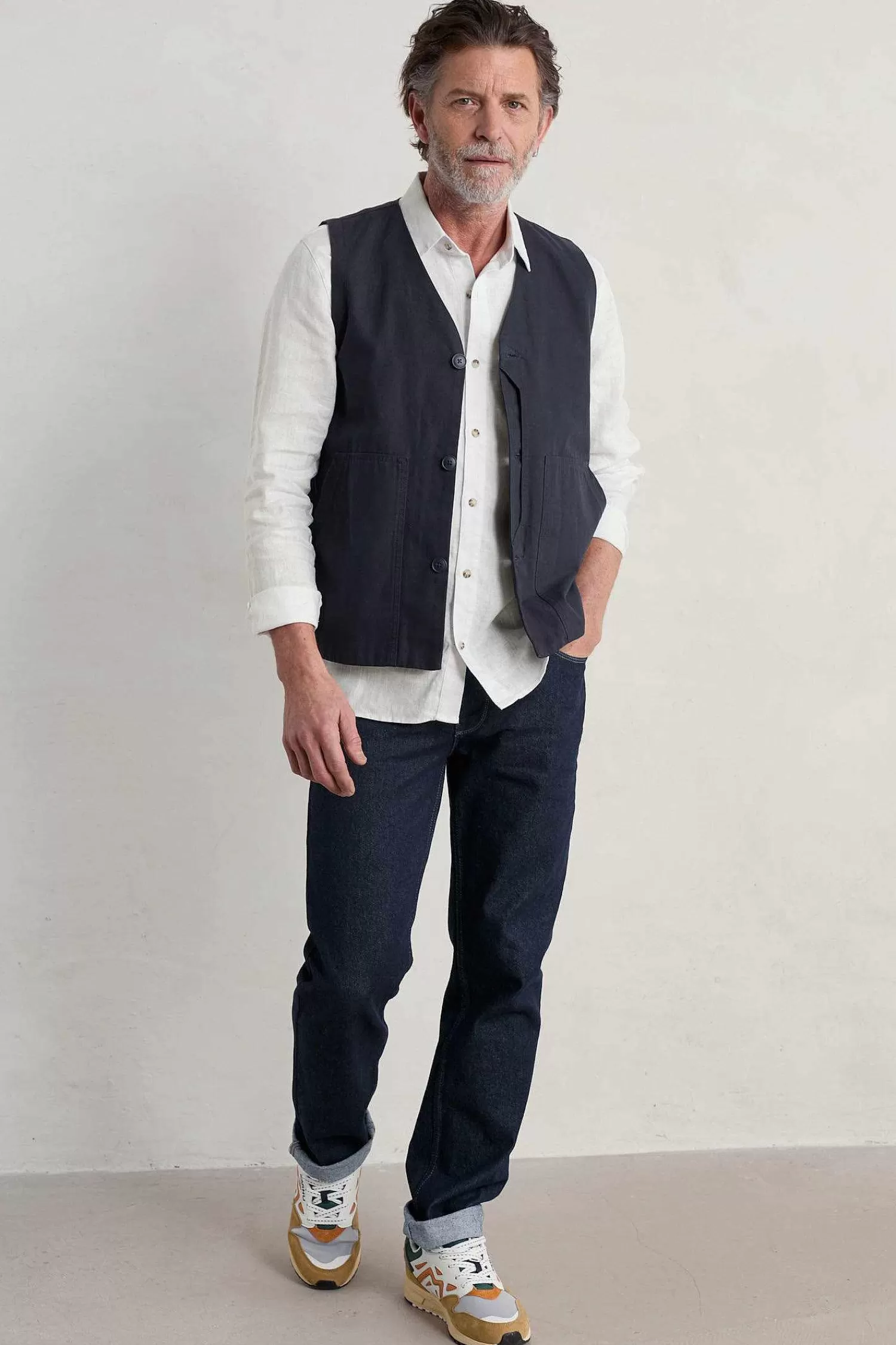 Men Seasalt Cornwall Men'S Curator Linen Shirt