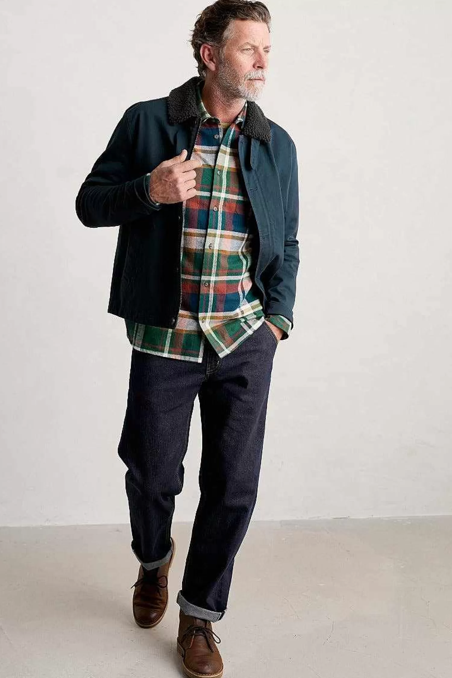 Men Seasalt Cornwall Men'S Fathomer Checked Shirt