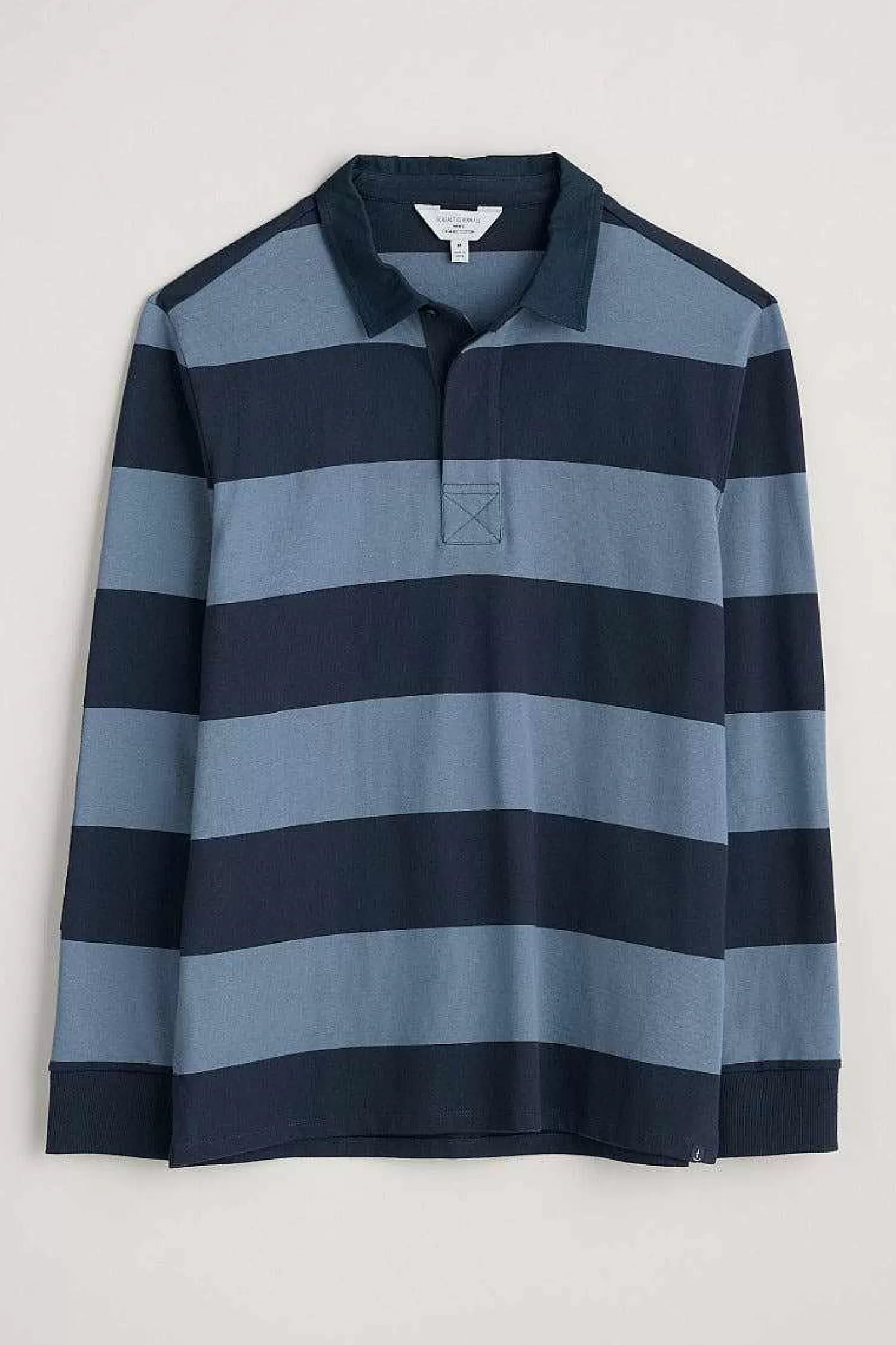 Men Seasalt Cornwall Men'S Herdsman Organic Cotton Rugby Top