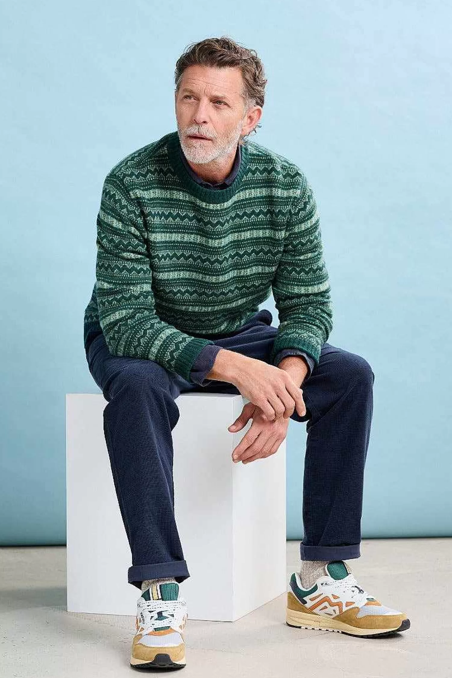 Men Seasalt Cornwall Men'S Layline Fair Isle Jumper
