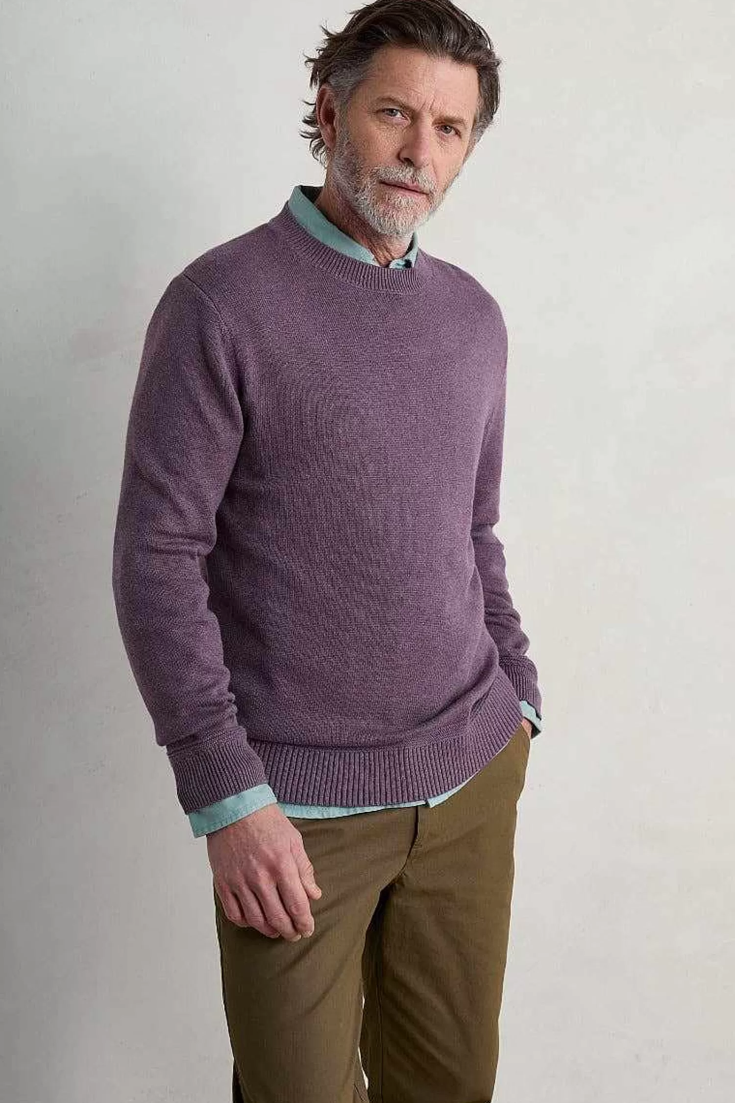 Men Seasalt Cornwall Men'S Moorstone Knitted Organic Cotton Jumper