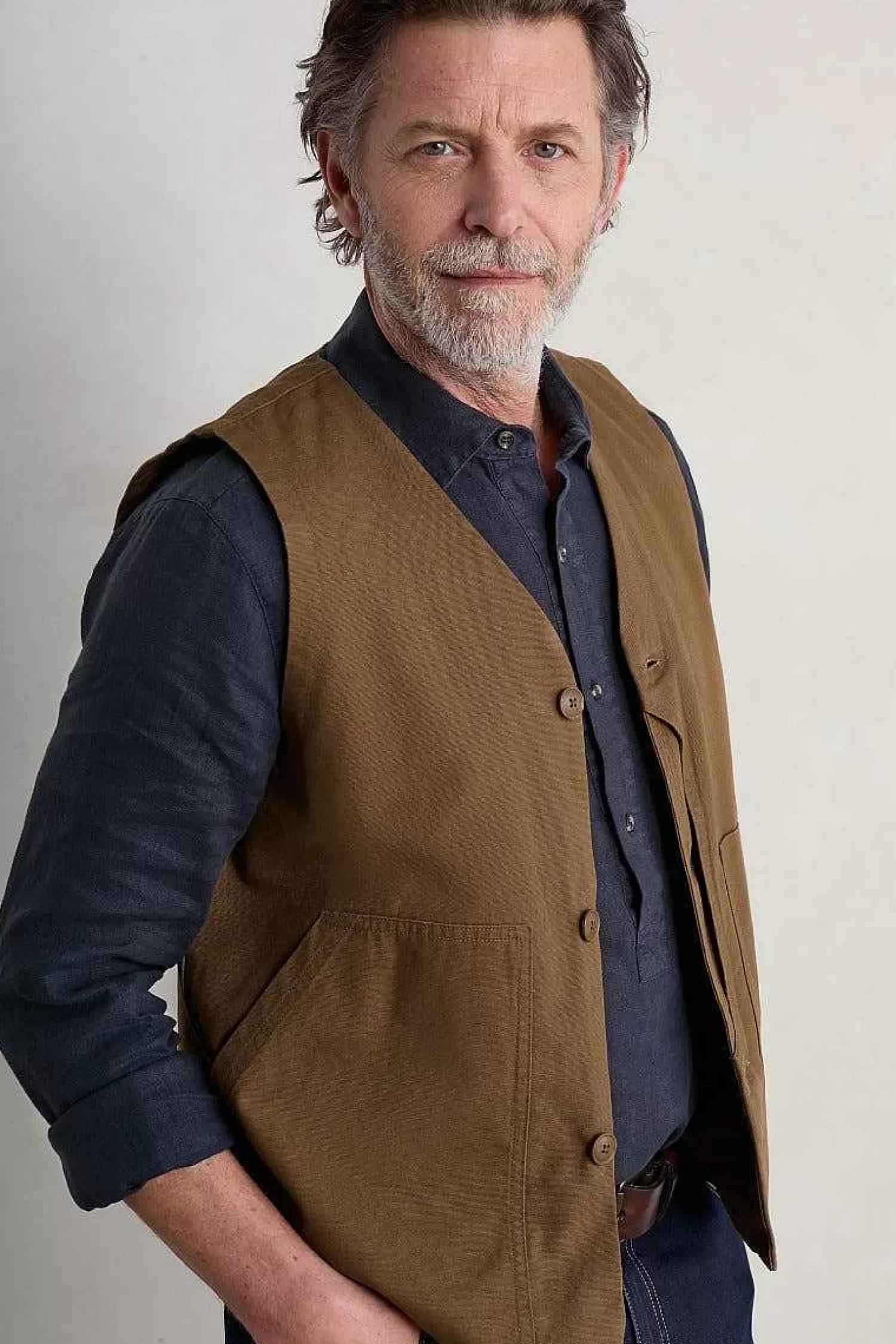 Men Seasalt Cornwall Men'S Organic Cotton Metern Waistcoat