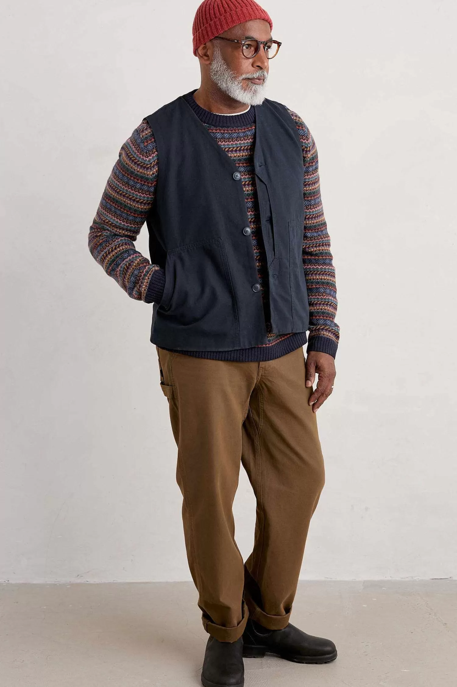 Men Seasalt Cornwall Men'S Polventon Fair Isle Jumper