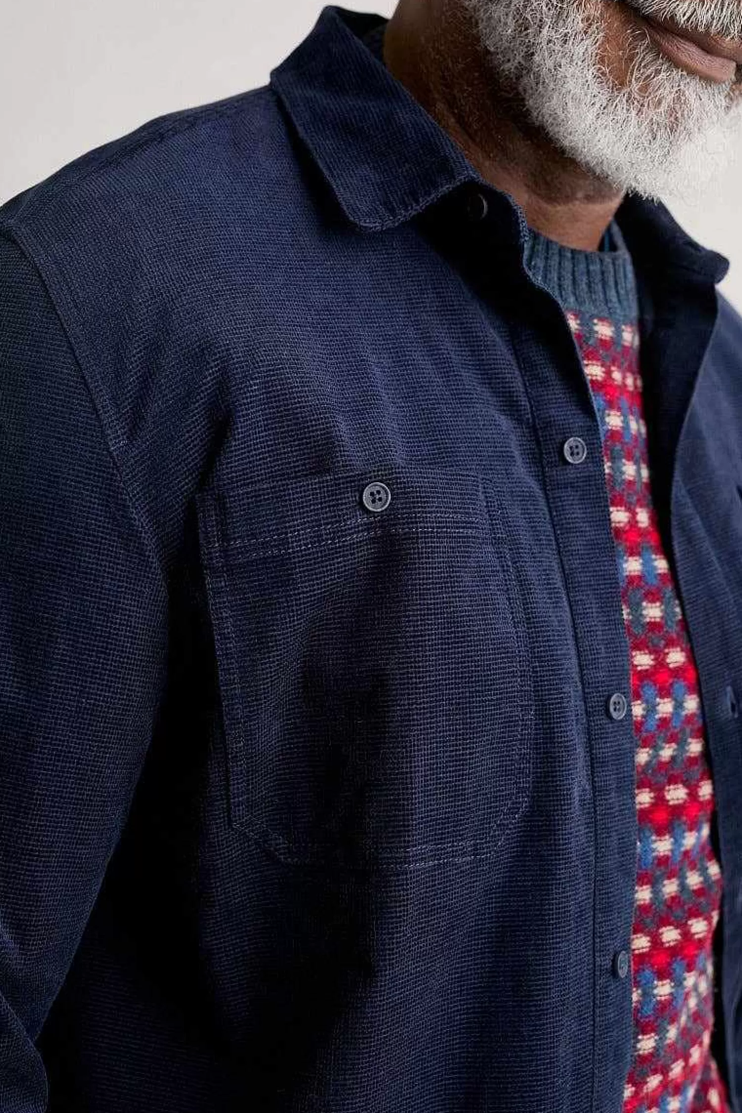 Men Seasalt Cornwall Men'S Ropemaker Waffle Cord Overshirt