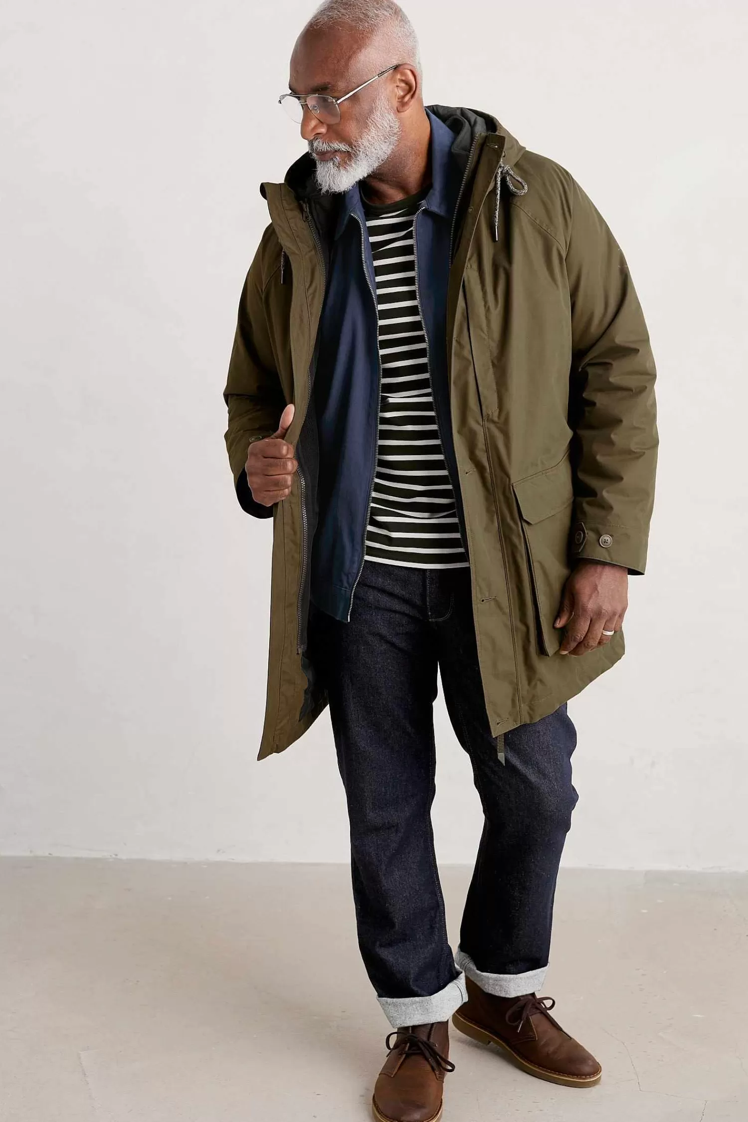 Men Seasalt Cornwall Men'S Tin Coast Waterproof 3 In 1 Coat