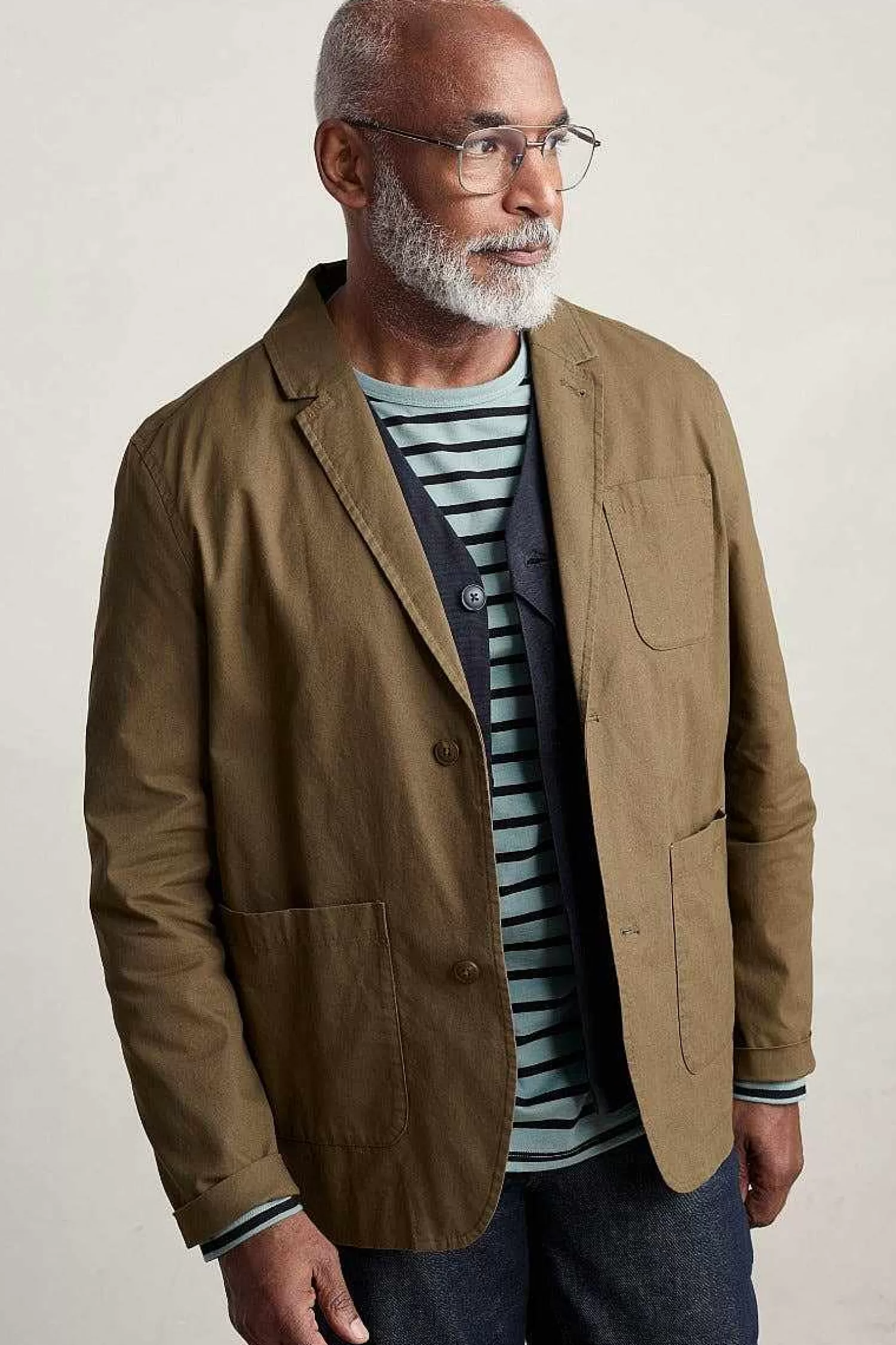 Men Seasalt Cornwall Men'S Towen Organic Cotton Blazer