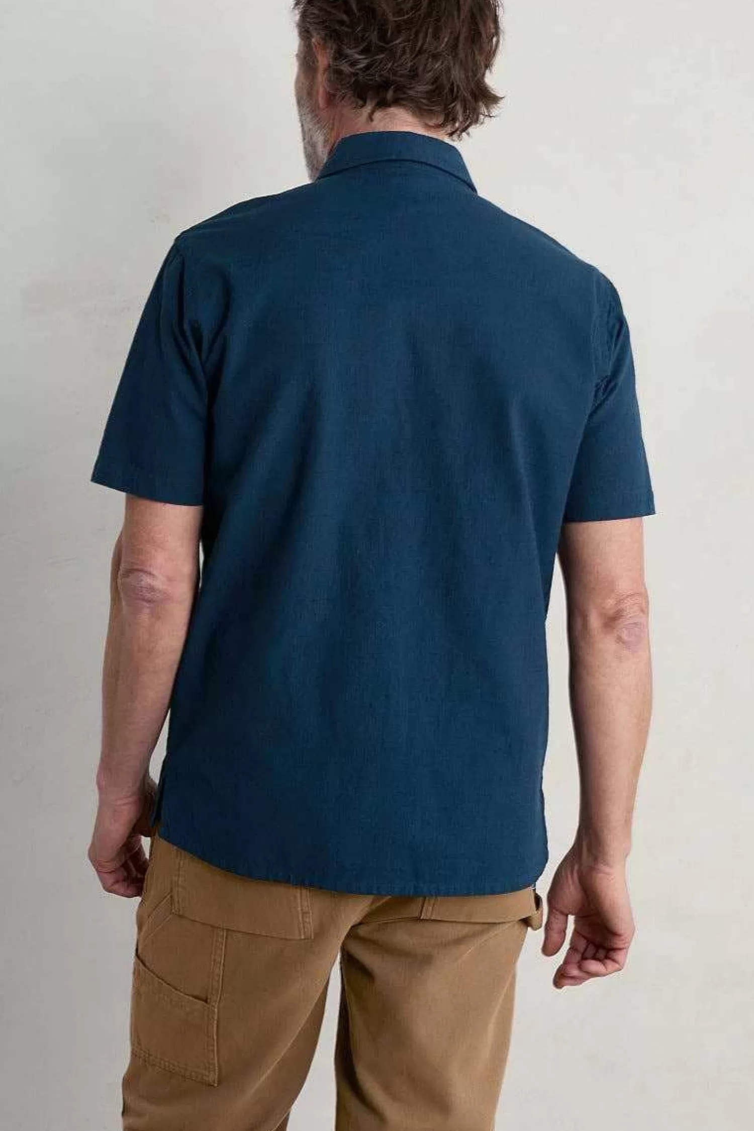 Men Seasalt Cornwall Men'S Trewavas Short Sleeve Shirt (Gots)