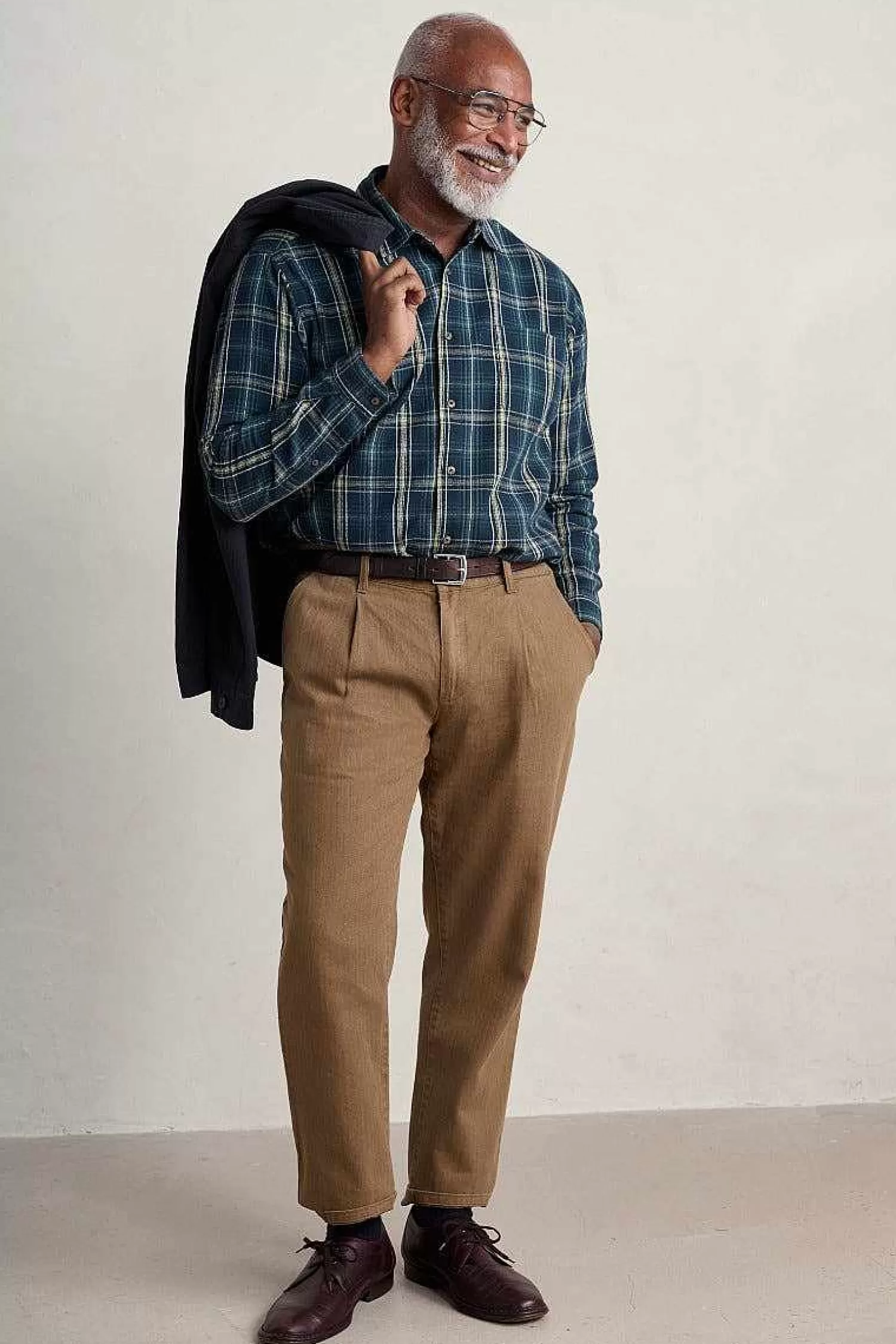 Men Seasalt Cornwall Men'S Tristan Organic Cotton Shirt