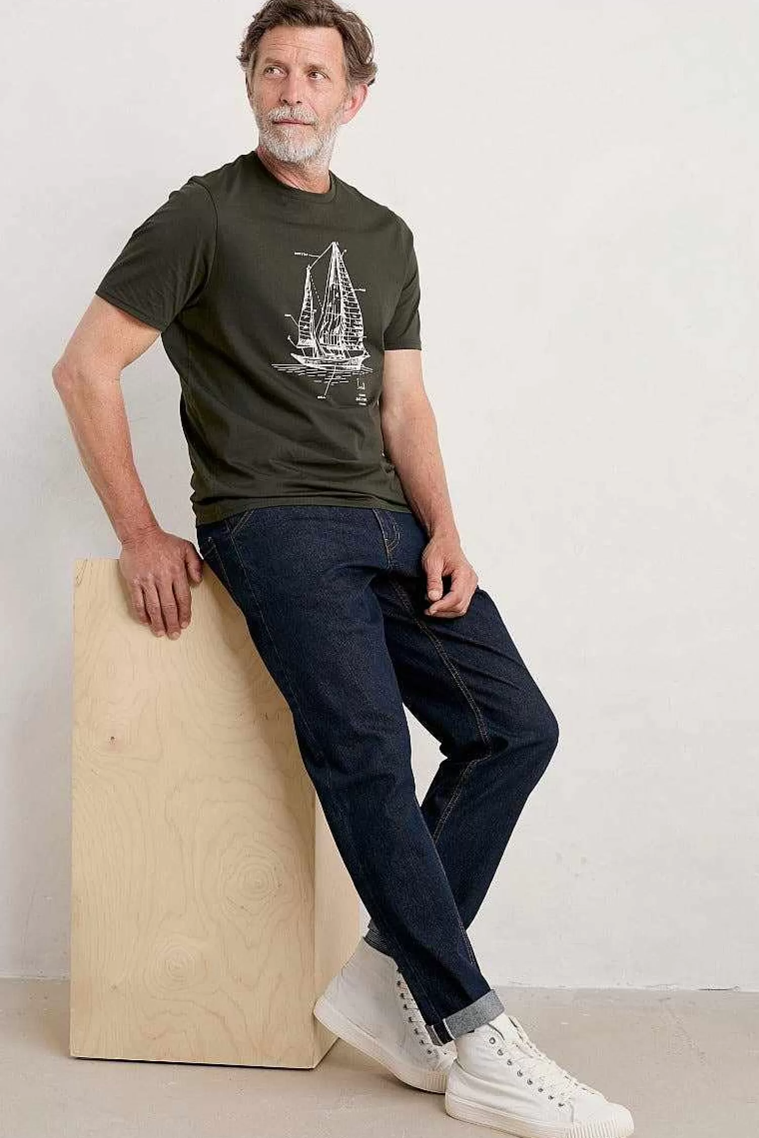 Men Seasalt Cornwall Men'S Watchman Selvedge Tapered Jeans