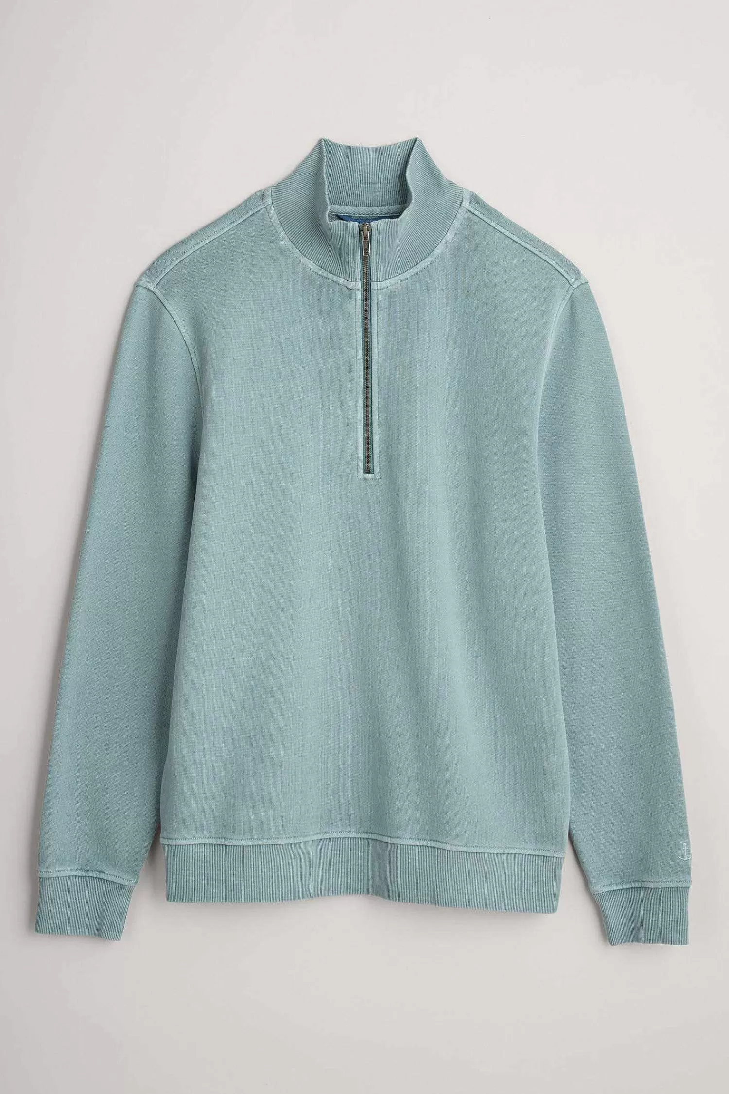 Men Seasalt Cornwall Men'S Wood Moss Quarter Zip Sweatshirt
