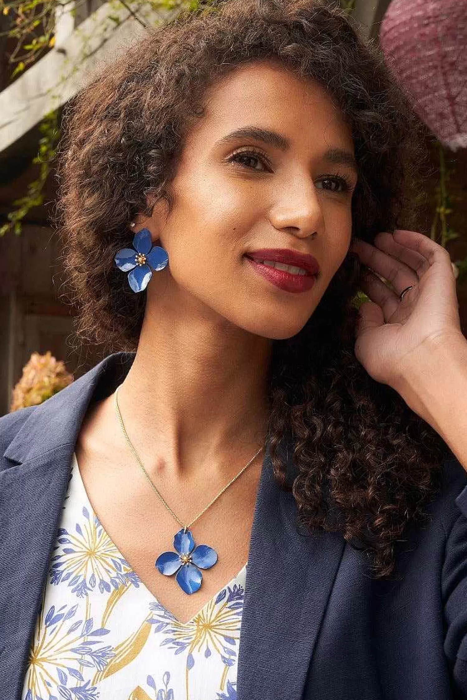 Women Seasalt Cornwall Pollinator Flower Stud Earrings