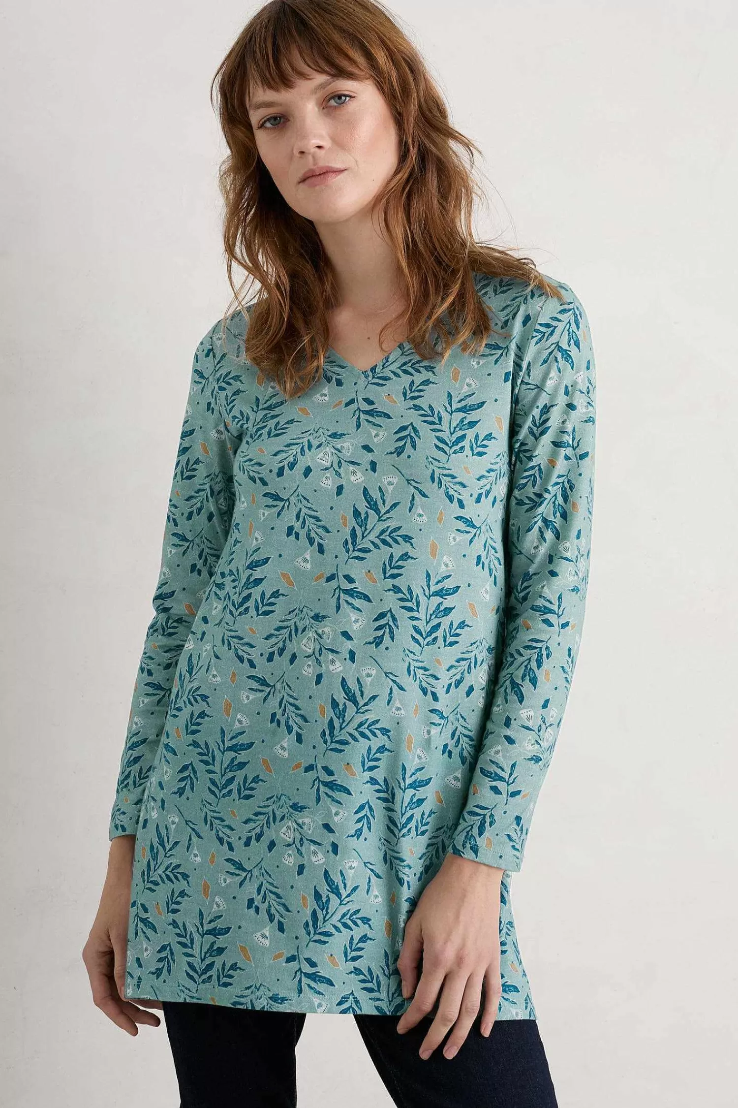Women Seasalt Cornwall Sea Cruise V-Neck Tunic (Gots)
