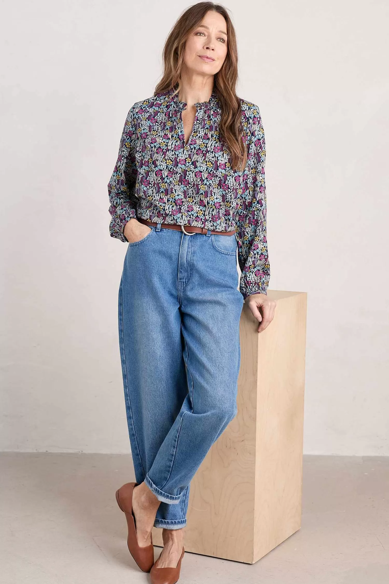 Women Seasalt Cornwall Sea Flow Printed Top